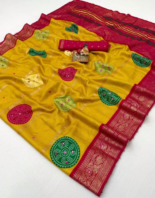 Vastrangan bandhani printed surat sarees wholesale
